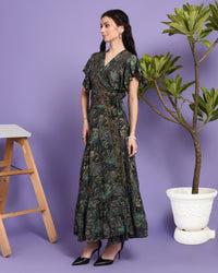 Liana wrap maxi dress