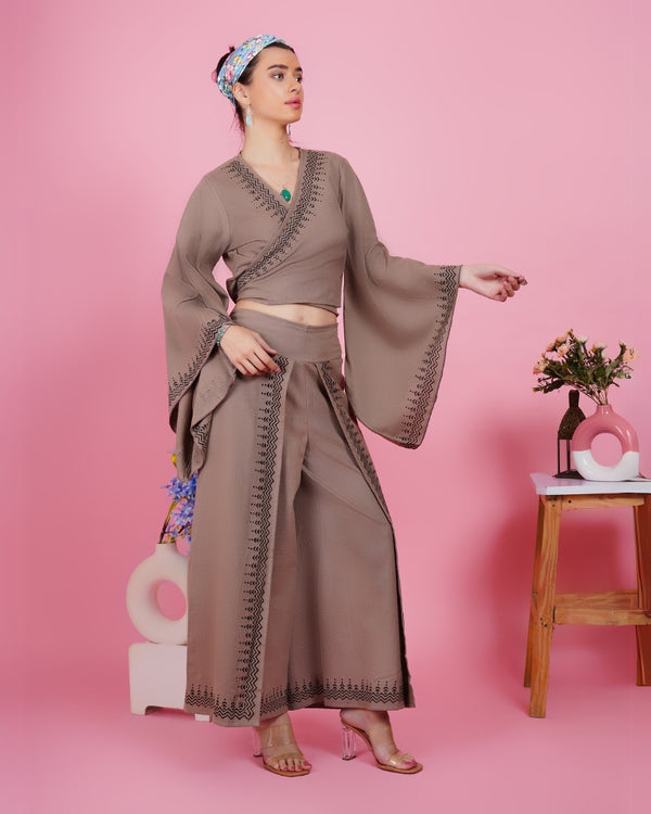 Cinnamon winds khadi co-ord set