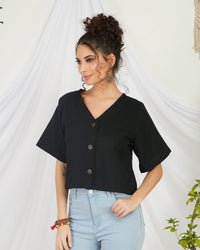 Marceline raven bohemian crop top