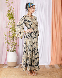 Callista night bloom wrap maxi dress