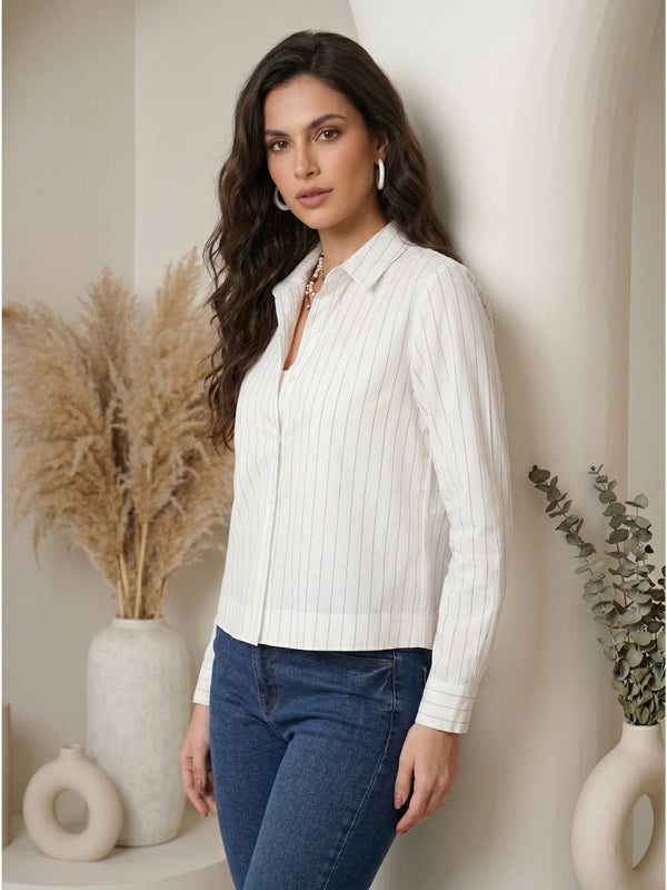Lucienne cloudline cotton boxy shirt