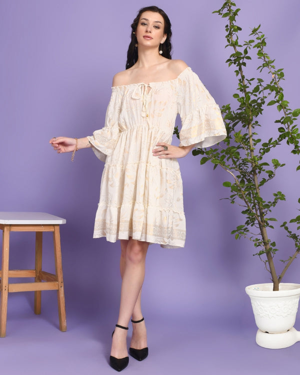 Alina off-shoulder mini dress