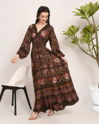 Zinnia plum dust maxi dress