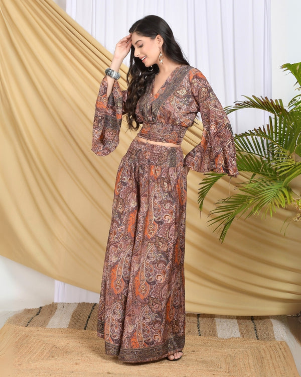 Seraphina boho palazzo co-ord set