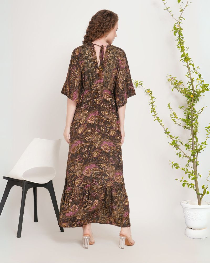 Earthspell kimono maxi dress