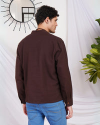 Orion rusted cocoa cotton shirt
