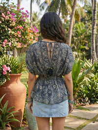 Celestine moonshadow boho peplum top