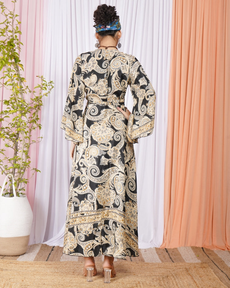 Callista night bloom wrap maxi dress