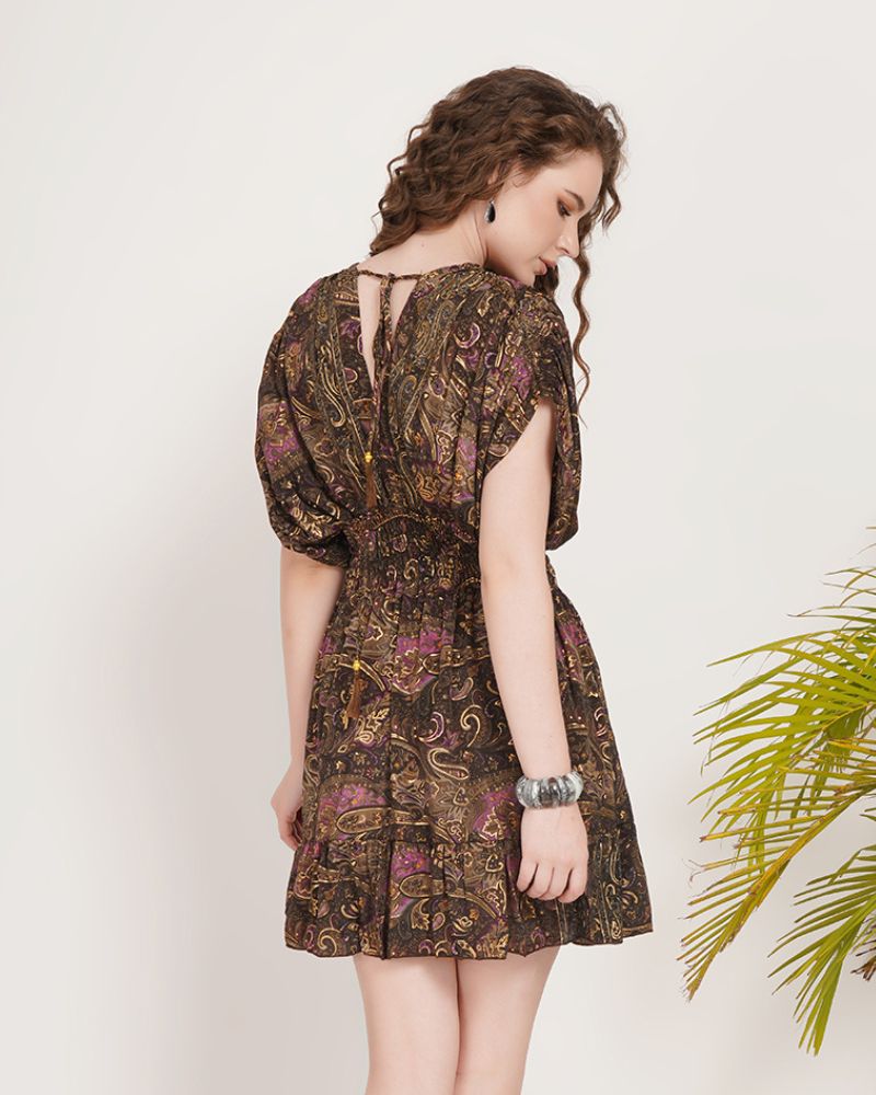 Mocha mauve short dress