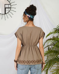 Amelie driftwood charm boho top