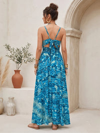 Calista blue bohemian maxi dress