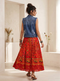 Ember bloom bohemian skirt