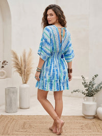Rosalie azure lagoon mini dress