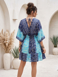 Sabine ocean jewel boho mini dress