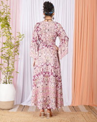 Selene rosevine wrap maxi dress