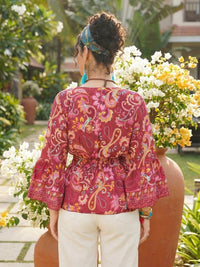 Briella pink dream peplum top