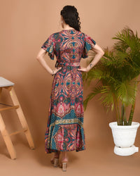 Naomi boheme wrap maxi dress