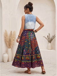Forest ember boho maxi skirt