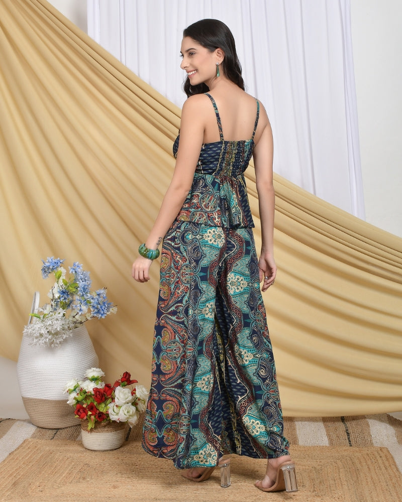 Nysa mosaic bloom palazzo co-ord set