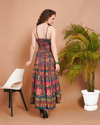 Amara peacock glow maxi dress