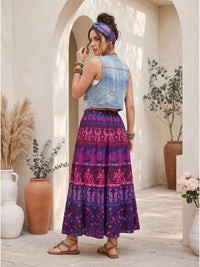 Plum reverie boho maxi skirt