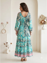 Marielle blue lagoon boho maxi dress