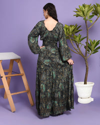 Emerald whisper maxi dress