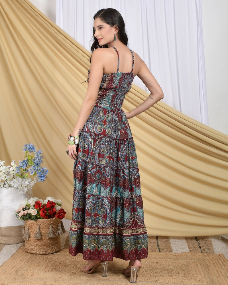Aurora twilight muse tiered maxi dress
