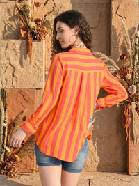 Calista sunset pop stripe shirt