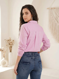 Seraphina lilac mist cotton shirt