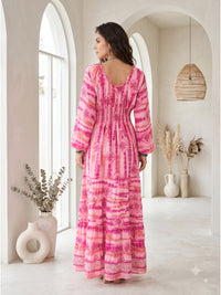 Rosalie raspberry blush boho maxi dress
