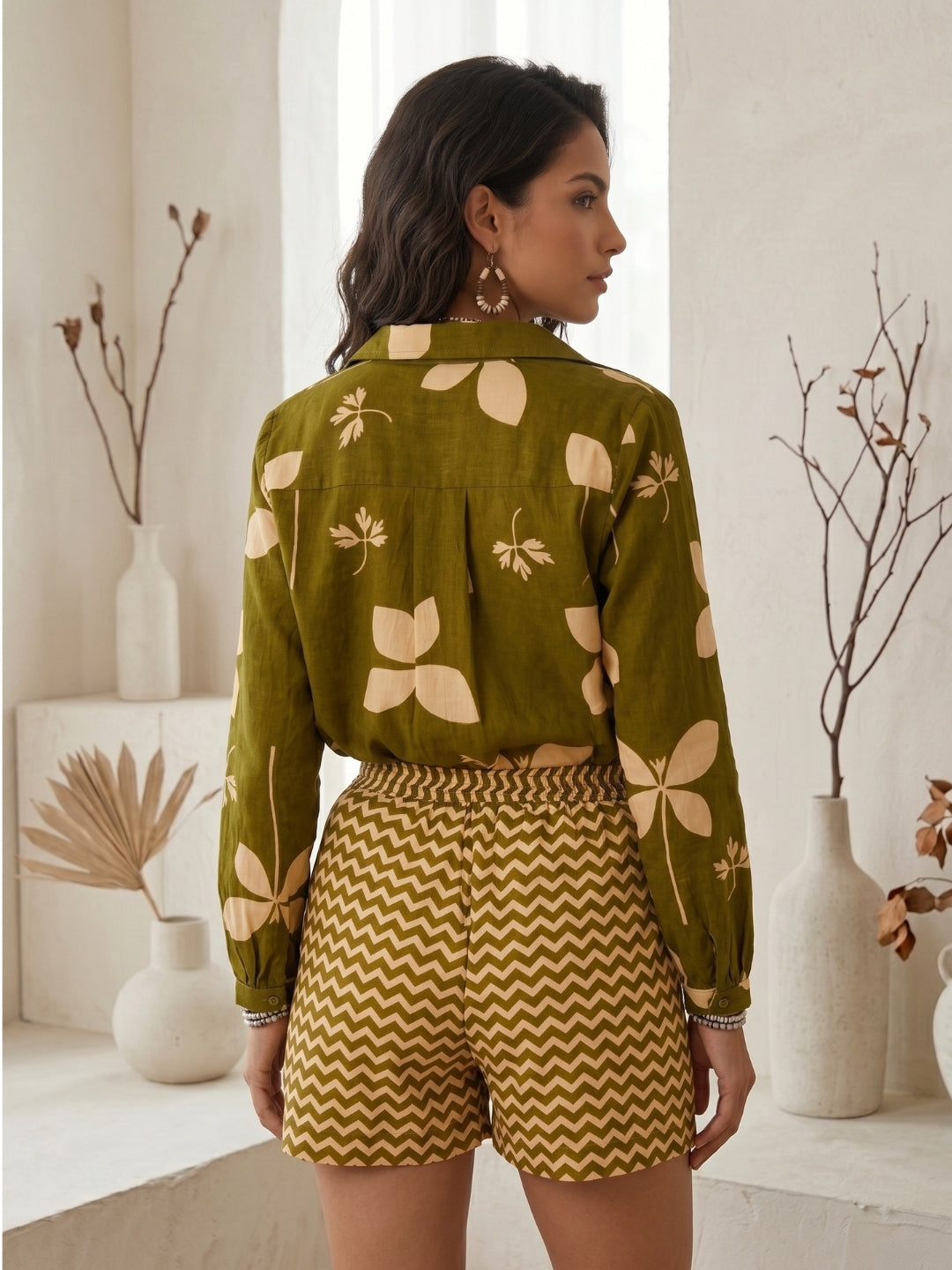 Elaria olive grove cotton co-ord set