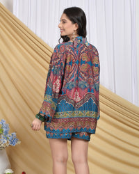 Sienna raspberry teal three piece co-ord set