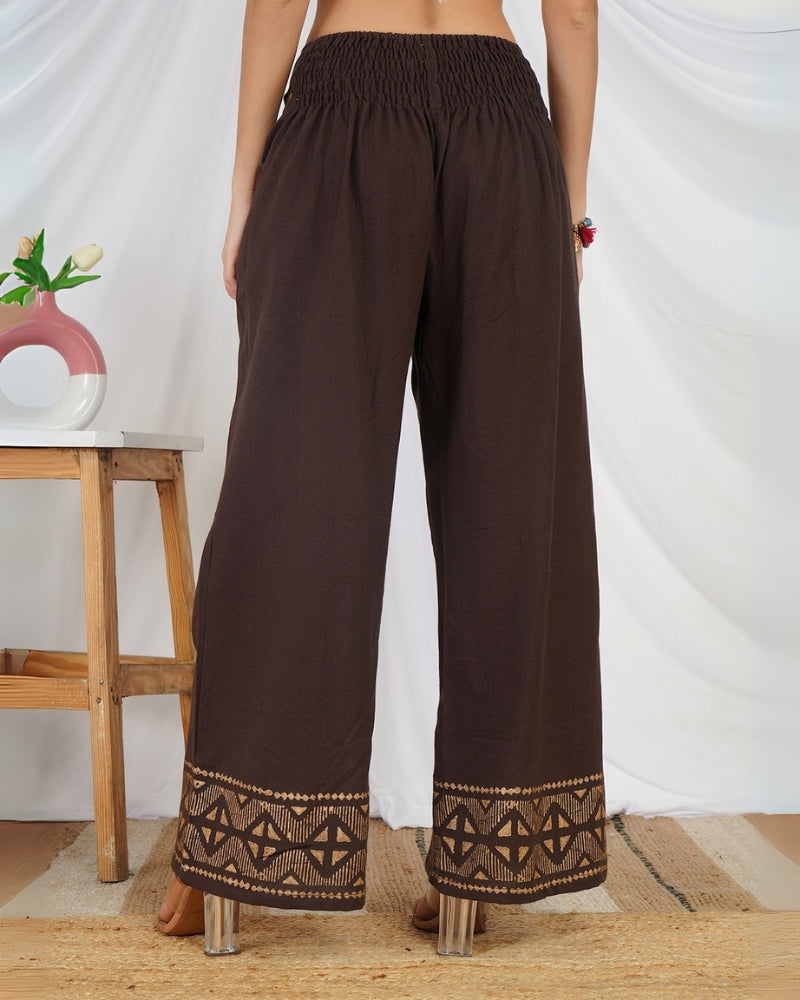 Sierra bloom wide leg cotton trouser