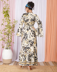 Elowen golden mist wrap dress