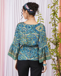 Mariel ocean muse peplum top