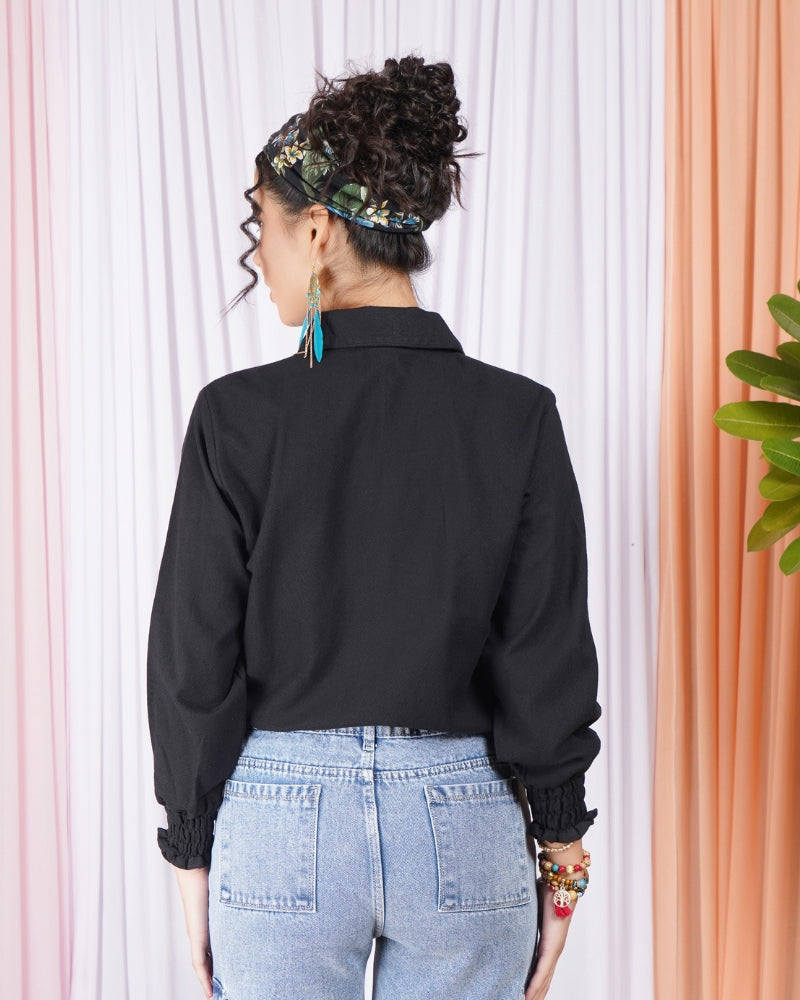 Selene eclipse drawstring cotton top