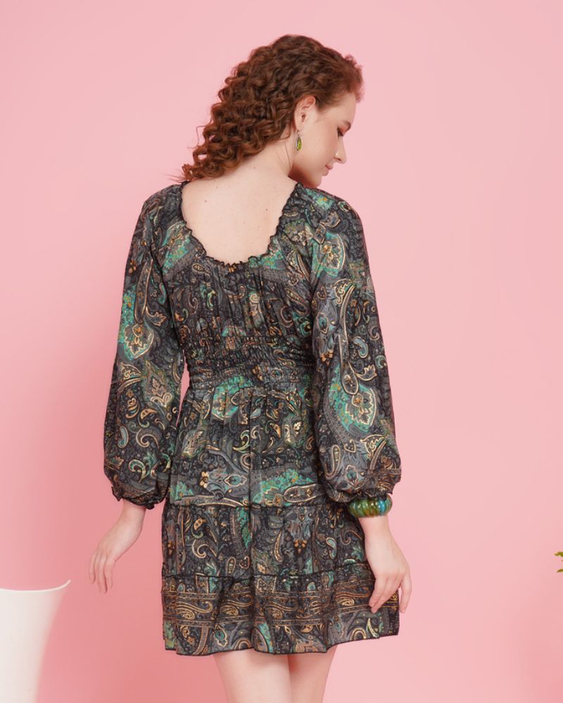 Kaia enchanted emerald mini dress