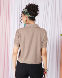 Sariah breeze cuban collar cotton top