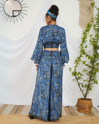 Sapphire glow palazzo co-ord set