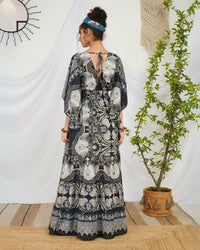 Cressida ebony glow bohemian maxi dress