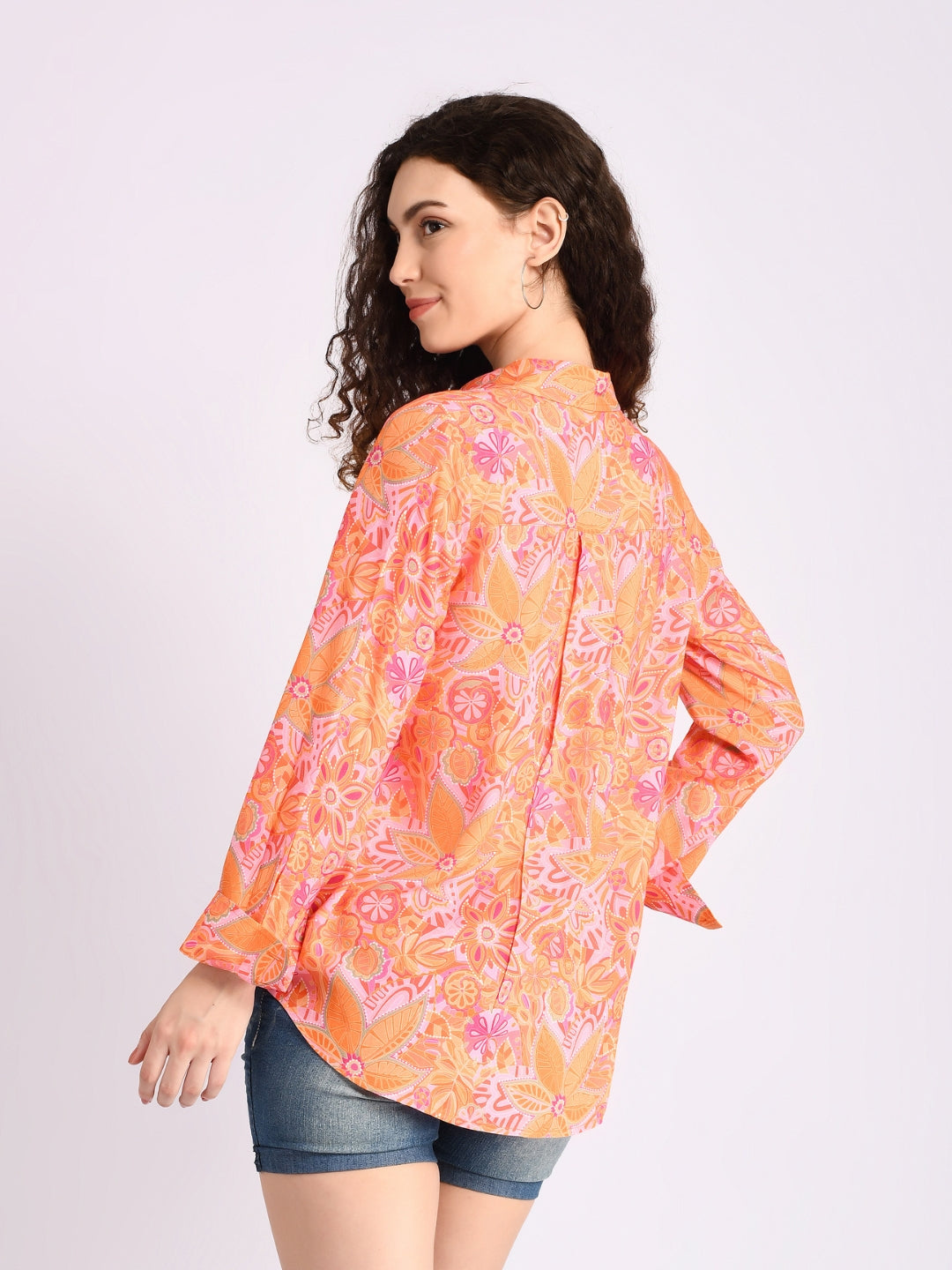 Zafira sunset bloom boho shirt