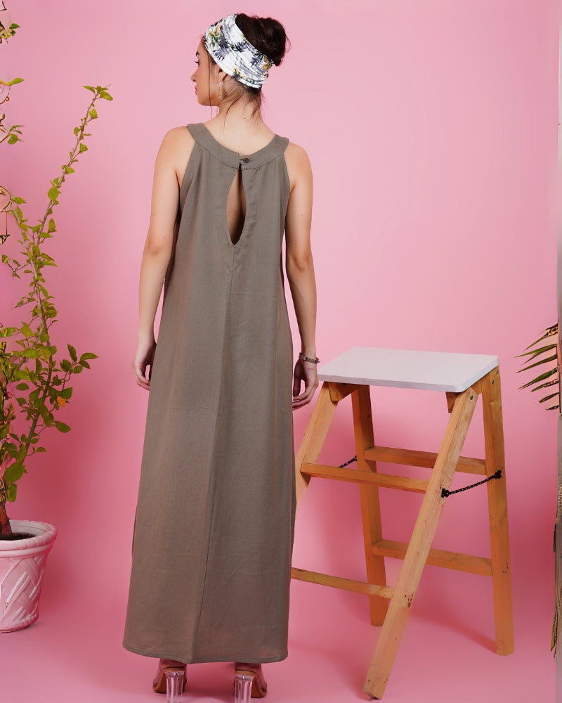 Mystic sandstone khadi maxi dress