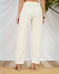 Coralie pearl mist bohemian cotton pants