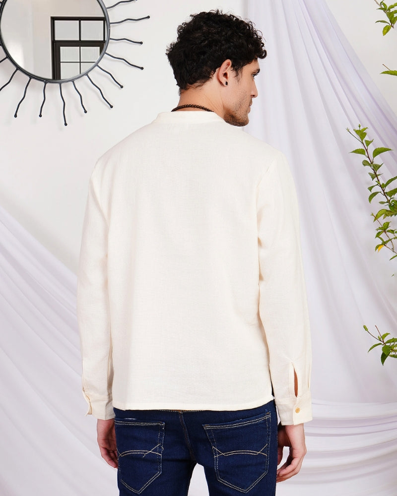 Kael ivory dawn cotton shirt