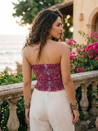 Isadora lavender love boho tube top