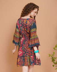 Mystic bloom short dress