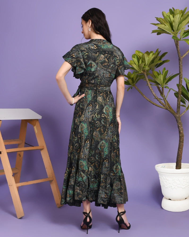 Liana wrap maxi dress