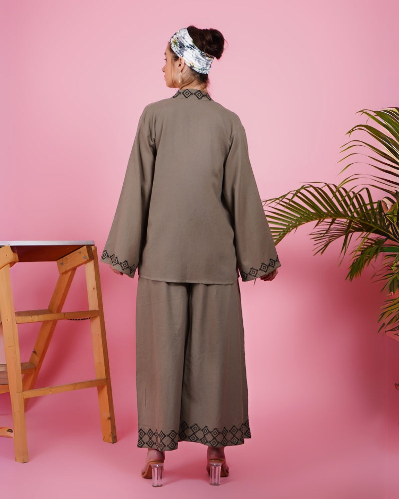 Nomadic haze 3 piece khadi co-ord set