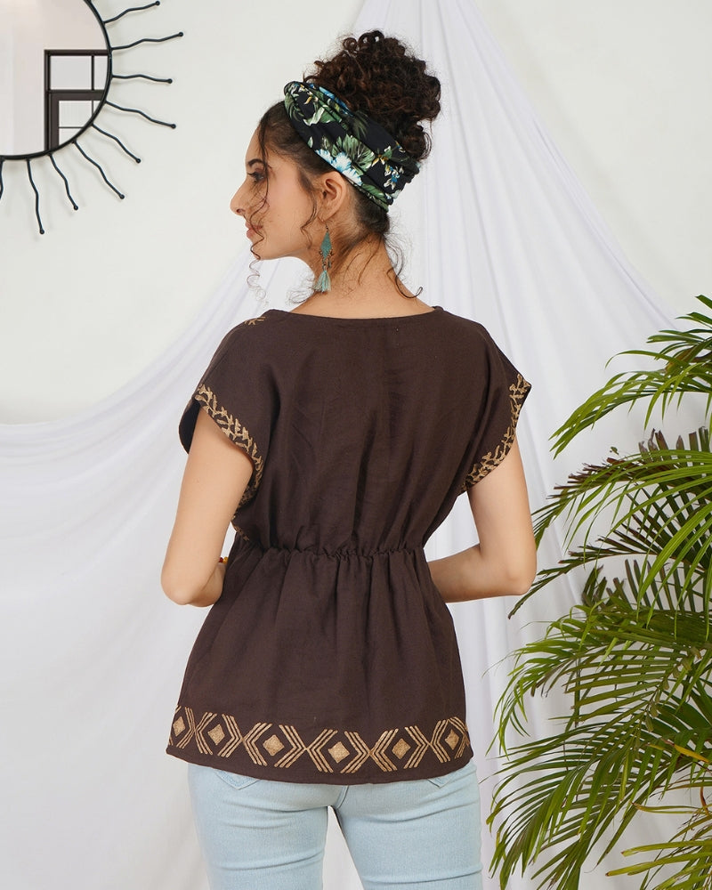 Cocoa dream boho top